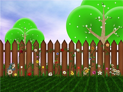木篱,后院