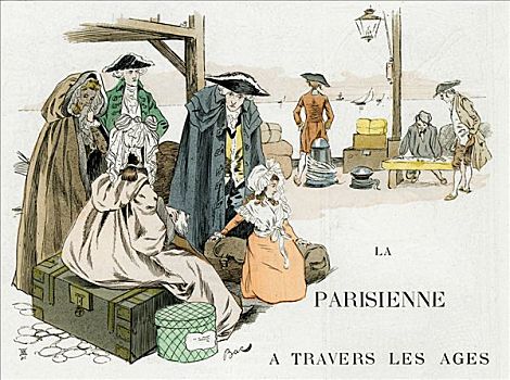 巴黎人,女人,18世纪,迟,20世纪,艺术家