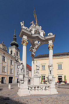 市政厅,柱子,地区,克雷姆斯,多瑙河,瓦绍,下奥地利州,奥地利
