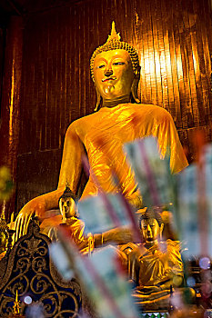 佛教寺庙,金色,佛,清迈,泰国