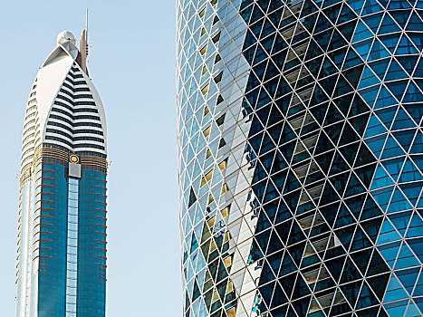 特写,现代,未来,建筑,迪拜,阿联酋