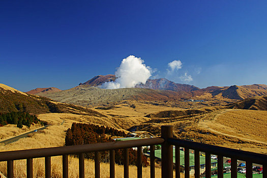 山,火山,熊本,日本