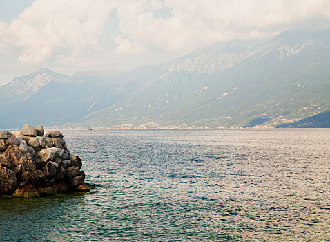 湖,风景,石头