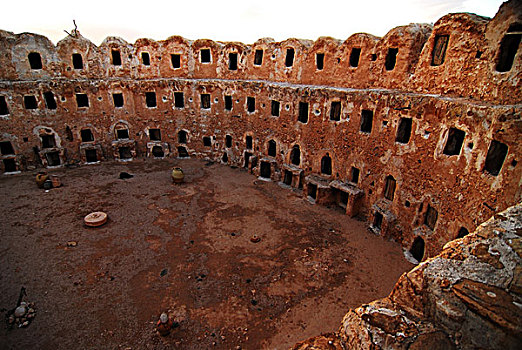 libya,qasr,al,hajj,castle,of,ghorfas,storage,rooms