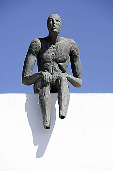 希腊圣托里尼岛塑像