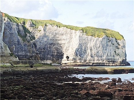 石头,海滩,悬崖,英吉利海峡