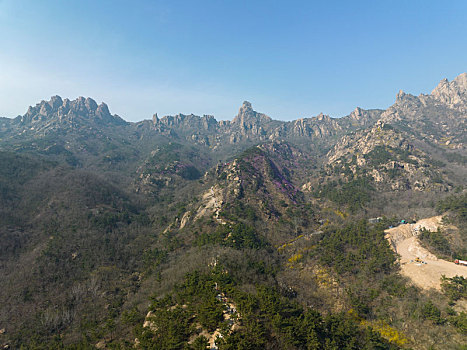 山东省青岛大珠山景区航拍图片