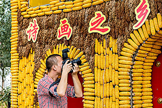 河北馆陶,乡村旅游热游客拍摄美景