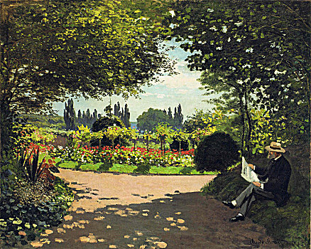 莫奈,花园,1867年