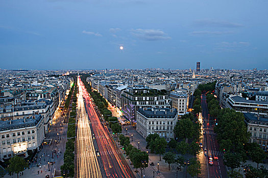 香榭丽舍大街,巴黎,上面,拱形,法国