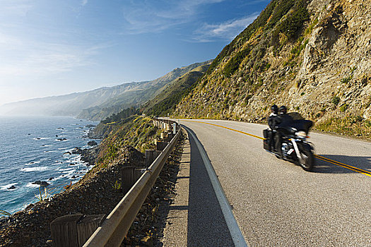 加利福尼亚,大,沿岸,1号公路,摩托车,驾驶