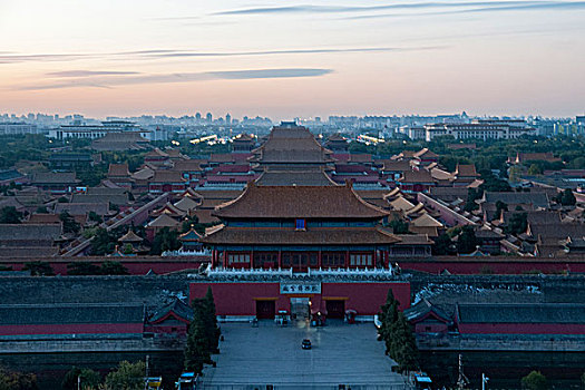 俯拍,故宮,北京,中國