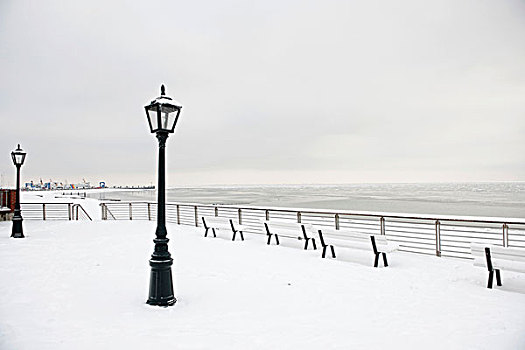 积雪,散步场所,海滩,背影,渡轮,港口,北方,海洋,岛屿,国家公园,石荷州,国家,公园,世界遗产,北弗里西亚群岛