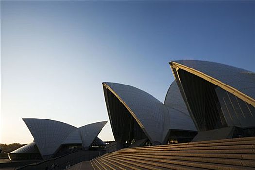 澳大利亚,新南威尔士,悉尼,黃昏,亮光,颜料,台阶,悉尼歌剧院