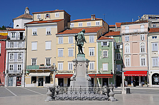 广场,纪念建筑,皮兰,斯洛文尼亚,欧洲