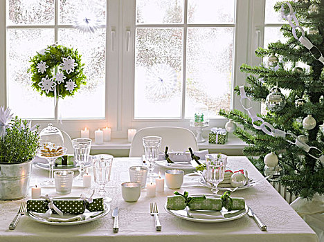 圣诞气氛,桌子,午餐