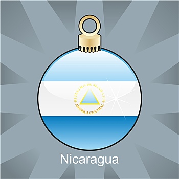 尼加拉瓜,旗帜,圣诞节,形状
