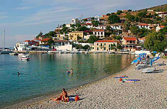 海滩,阿索斯,凯法利尼亚岛,希腊