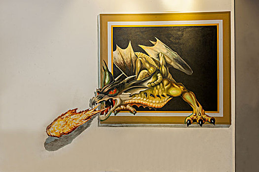 重庆大渡口区华生园金色蛋糕梦幻王国展示的4d绘画