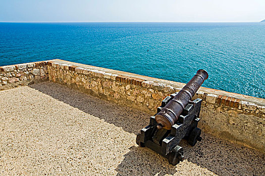大炮,要塞,17世纪,圣地亚哥,古巴,中美洲