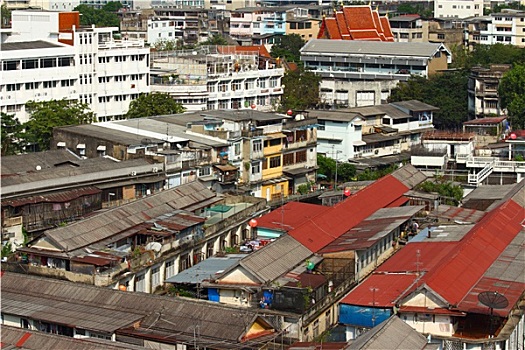 贫民窟,区域,曼谷