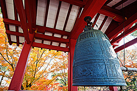 寺庙,钟,庙宇,日本,京都