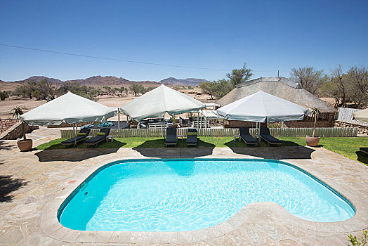 游泳池,区域,优雅,沙漠,住宿,塞斯瑞姆,纳米比亚,非洲