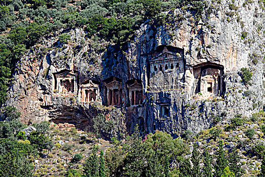 土耳其,省,穆拉,陵墓,悬崖