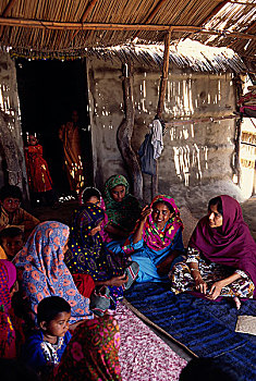 社区,健康,工作,标识,孕妇,日常,拜访,乡村,近郊,卡拉奇,巴基斯坦,九月,2008年