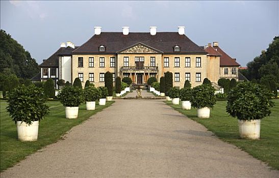 城堡,公园,德绍-沃尔利茨,花园,世界遗产,德绍,萨克森安哈尔特,德国