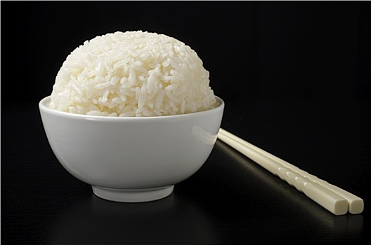白色,蒸制,米饭,陶瓷,碗,筷子