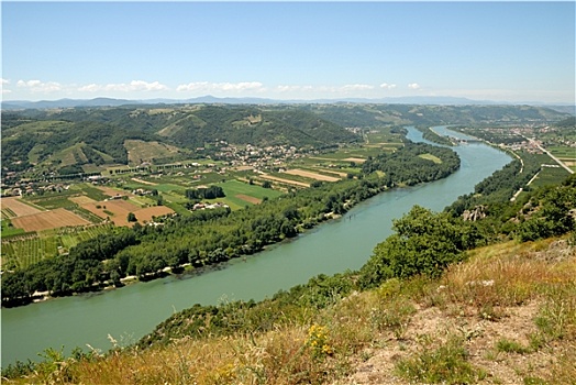 风景,河,法国