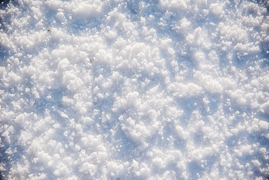 冬季地面的雪局部特写