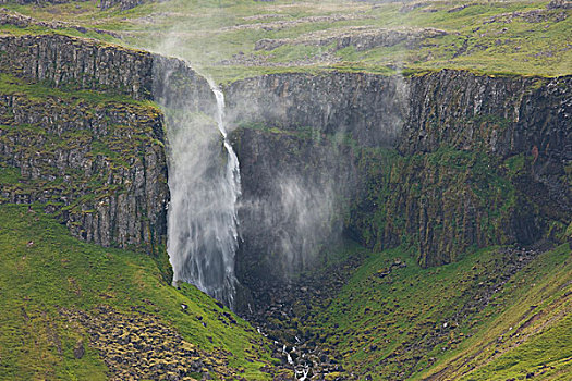 冰岛,斯奈山半岛,飞溅,瀑布