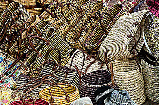 篮子,出售,市场,马拉喀什,摩洛哥