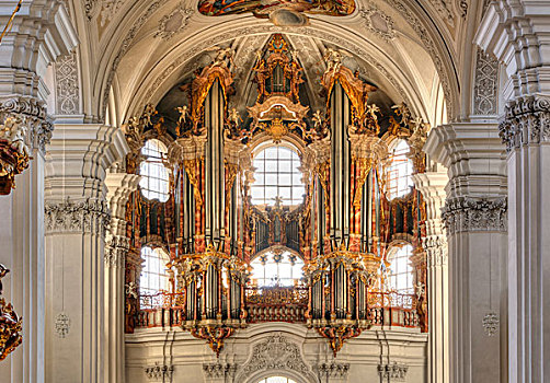 琴乐器,大教堂,斯瓦比亚,巴登符腾堡,德国,欧洲