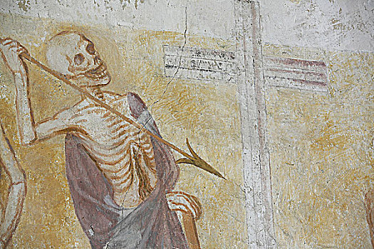 法国,15世纪,壁画,死亡,跳舞
