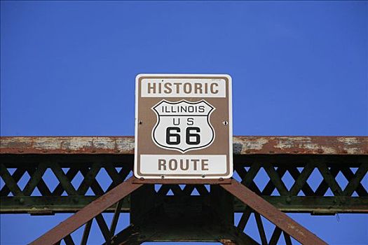 老,链子,石头,桥,上方,密西西比河,密苏里,伊利诺斯,历史,66号公路,美国