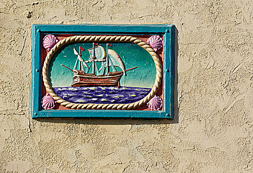 装饰,瓷砖,卡塔琳娜,岛屿,加利福尼亚