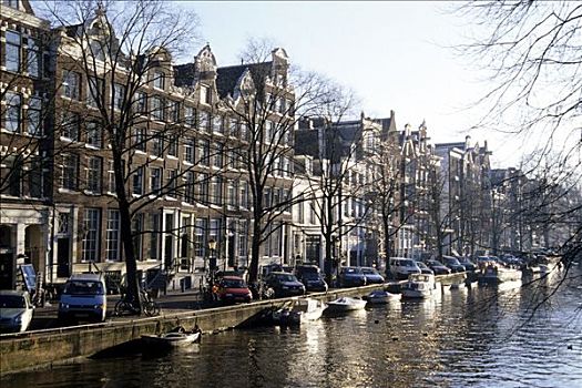 房子,运河,冬天,市中心,阿姆斯特丹,北荷兰,荷兰,欧洲