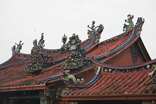马来西亚,槟城,一座中国式的建筑
