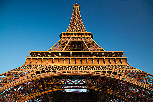 发光,日落,埃菲尔铁塔,巴黎,法国