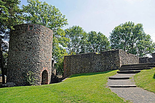 城堡遗迹,卡塞尔,黑森州,德国,欧洲