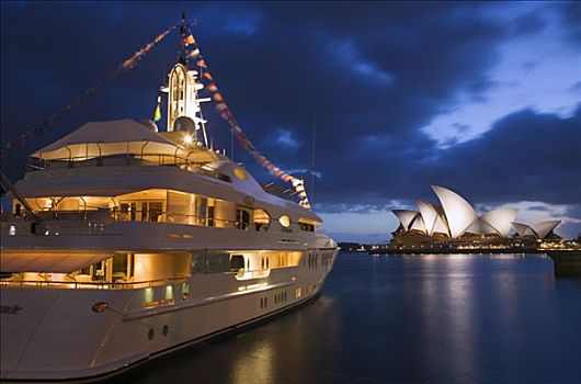 澳大利亚,新南威尔士,悉尼,奢华,游艇,小湾,悉尼歌剧院