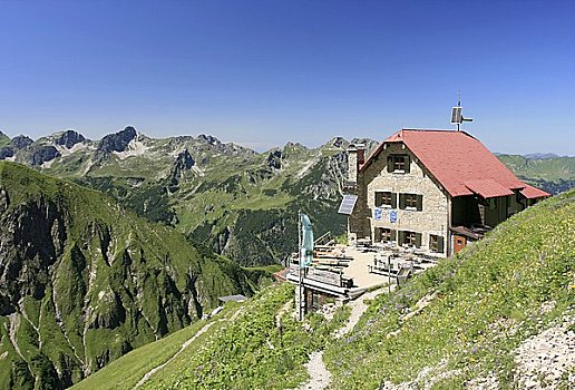 房子,阿尔卑斯山,巴伐利亚,德国,欧洲