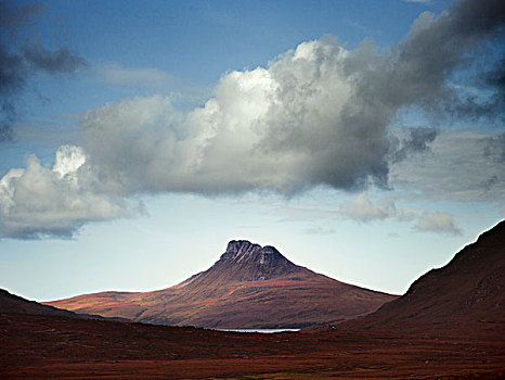 云,高处,山,萨瑟兰,苏格兰