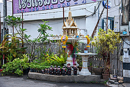 泰国清迈古城小景偶塑