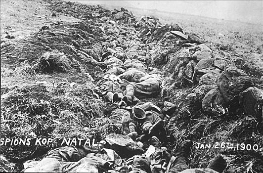 军人,死,沟渠,纳塔耳,布尔战争,19世纪,艺术家,未知