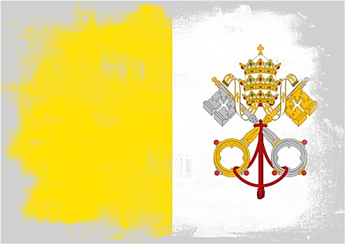 旗帜,梵蒂冈城,涂绘,画刷