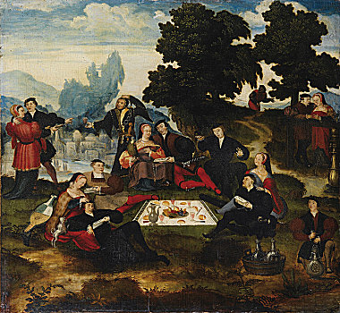 午餐,草地,艺术家,不伦瑞克,16世纪